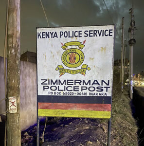 Police Post at Zimerman CarWash area