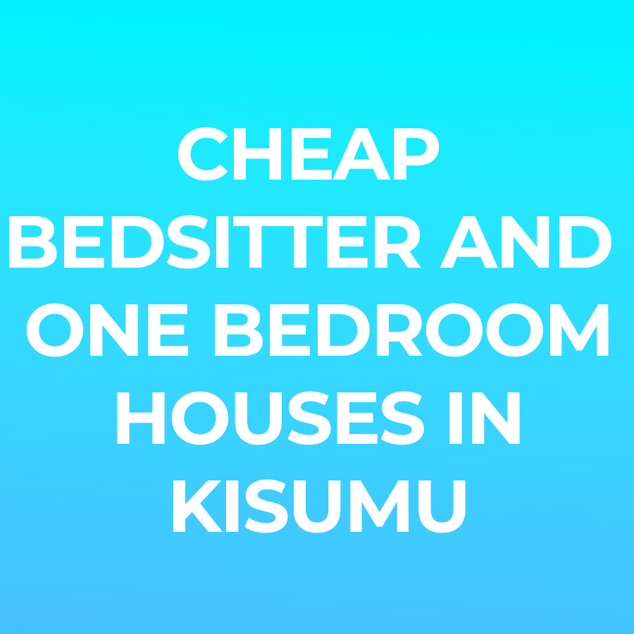 Cheap Bedsitter and One Bedroom Houses in Kisumu