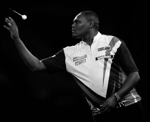David Munyua in action at the Paddy Power World Championship