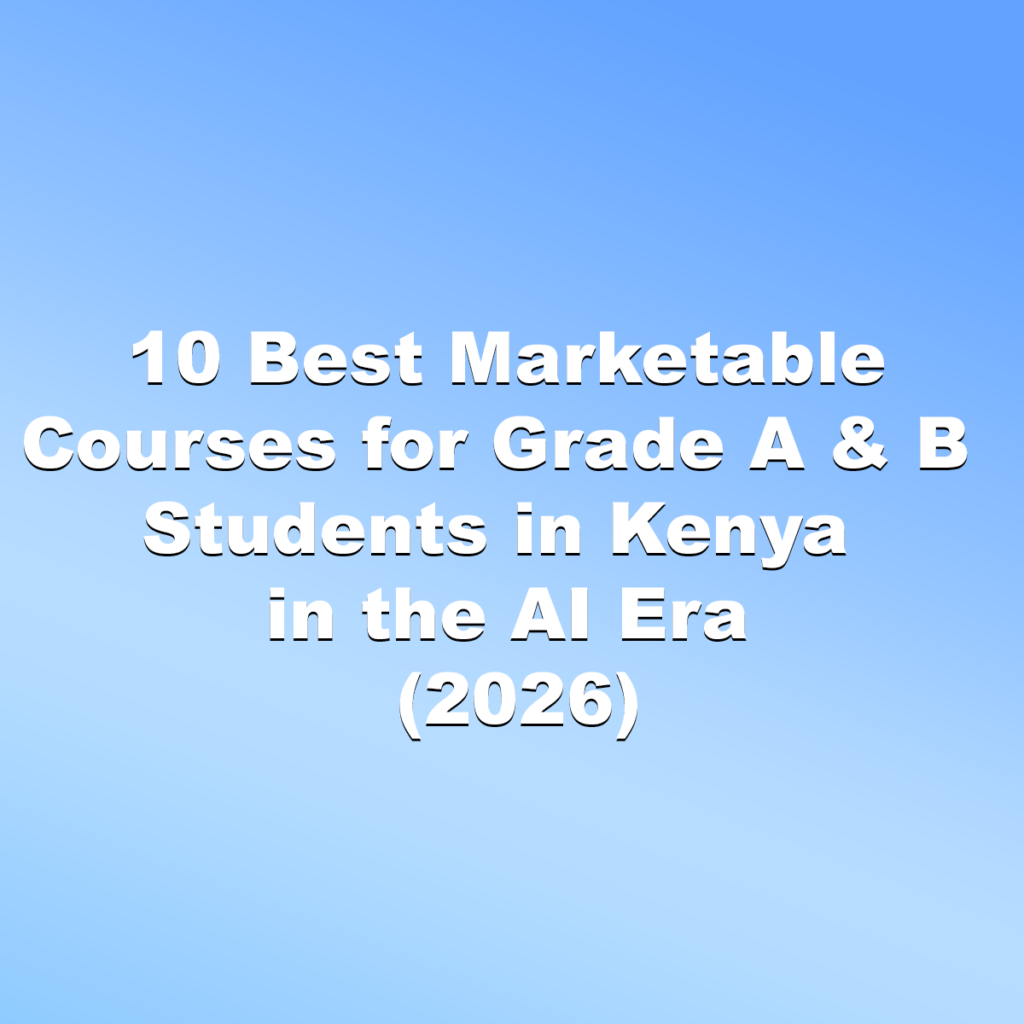10 Best Marketable Courses for Grade A & B Students in Kenya in the AI Era (2026)