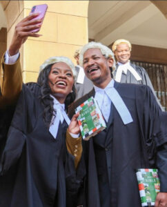 Babu Owino celebrating admission to Bars as an advocate of High Court of Kenya