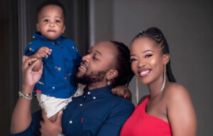 Frankie Just Gym It & Corazon Kwamboka with their son 