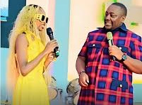 Choice Kinoti and Pastor Kanyari during a church service