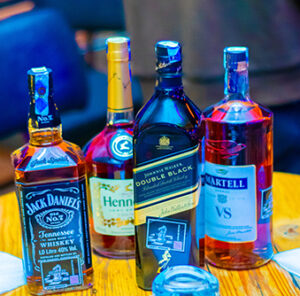 Picture of Liquor Drinks on the table