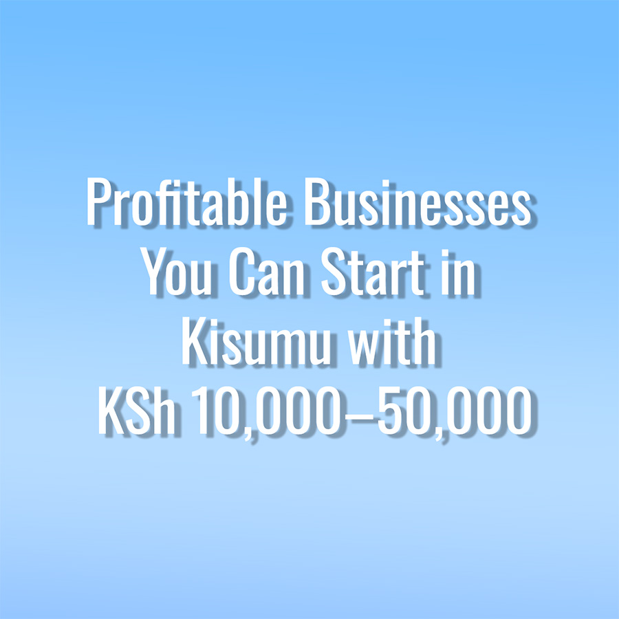 Profitable Businesses You Can Start in Kisumu with KSh 10,000–50,000