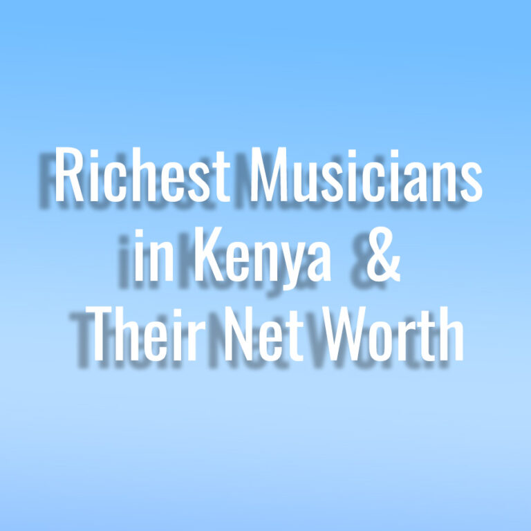10 Richest Musicians in Kenya 2026 and Their Net Worth