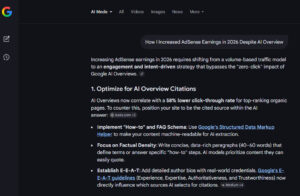 A screenshot of Google AI Overview on my laptop screen.