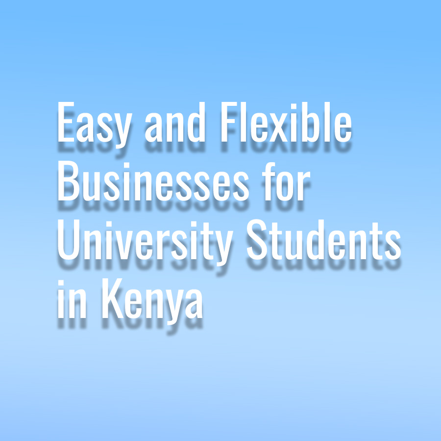 10 Easy and Flexible Businesses for University Students in Kenya