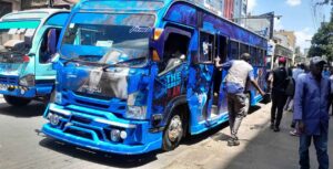 Zuri Genesis Matatu at stop near TRM Mall