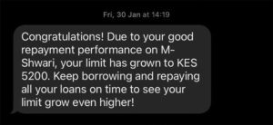 My loan was increased to Ksh 5,200 for Fuliza Mshwari