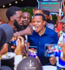Peter Salasya at a night club along Mirema Drive