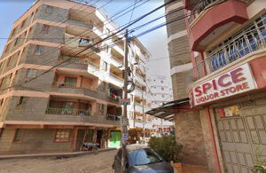 Apartment buildings opposite Spice Liquor Store along Lumumba Drive, Roysambu. (Google Street View)