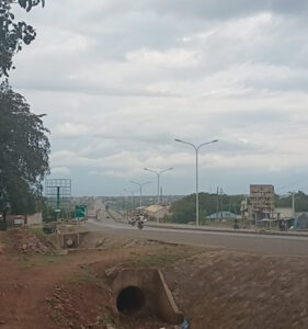 Mamboleo road has a street light