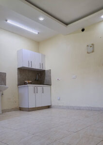 Sitting room of the one bedroom house in Mmaboleo