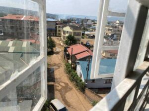 The view of Lolwe Estate from the balcony of the one-bedroom unit